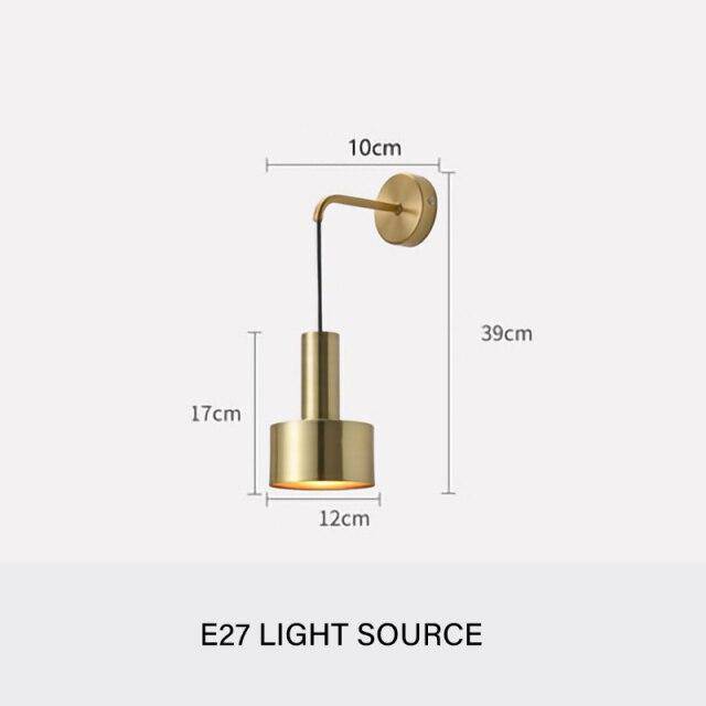 wall lamp LED wall design with gold base and lampshade Home