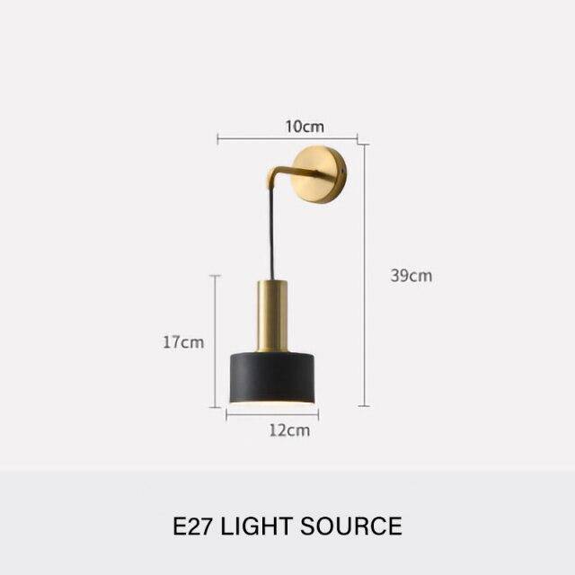 wall lamp LED wall design with gold base and lampshade Home