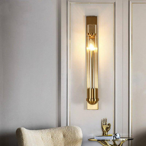 Lámpara de pared design con LED dorado en vidrio Loft