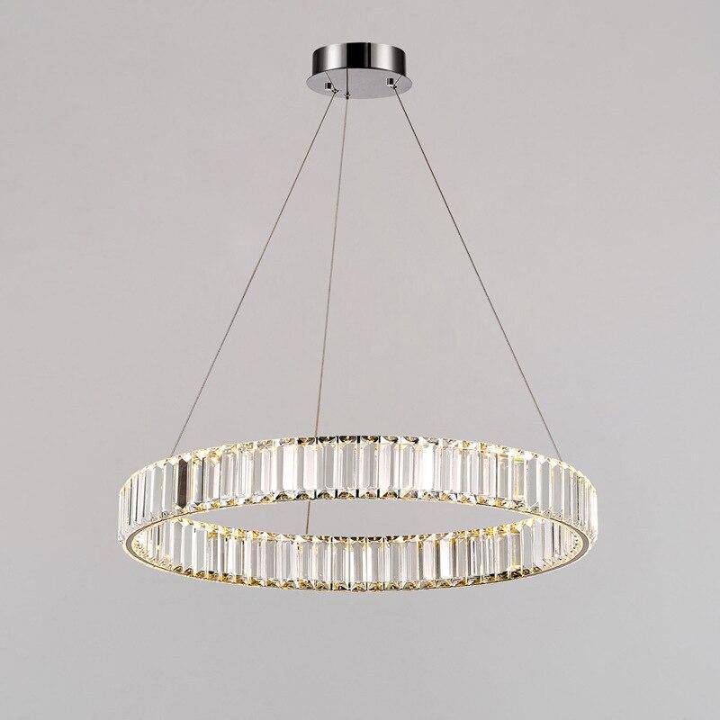 pendant light LED gold design with luxury glass ring