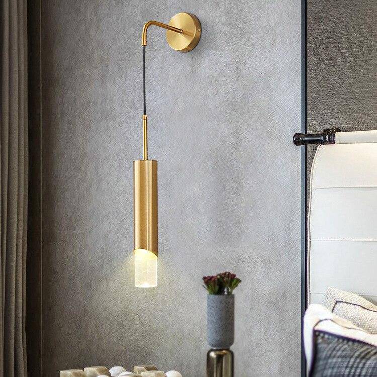 Applique murale design LED avec abat-jour doré Light
