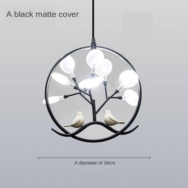 pendant light LED design with several golden branches