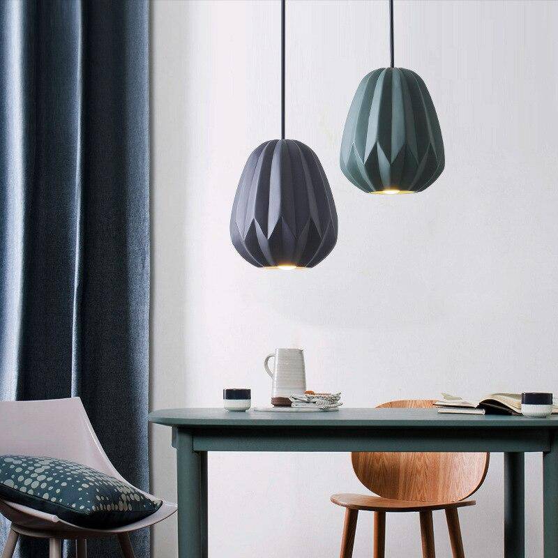 pendant light LED design with lampshade geometric color Shadow