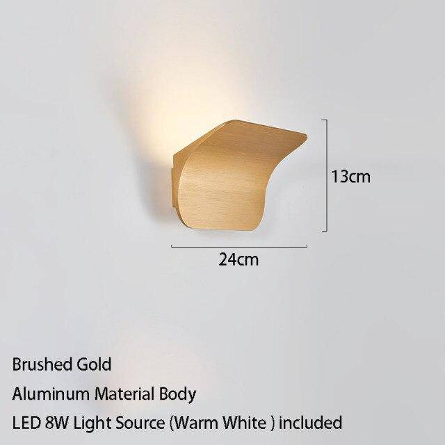 Applique murale design à LED en métal style arrondi Sconce