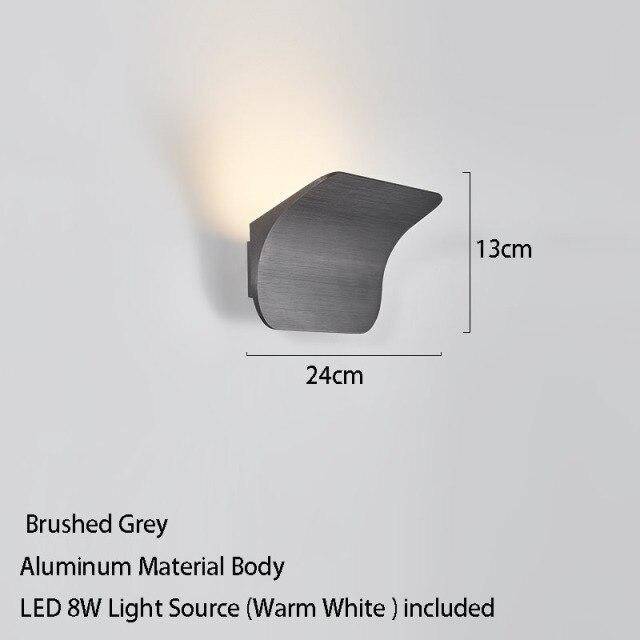 wall lamp LED wall design in metal, rounded style Sconce