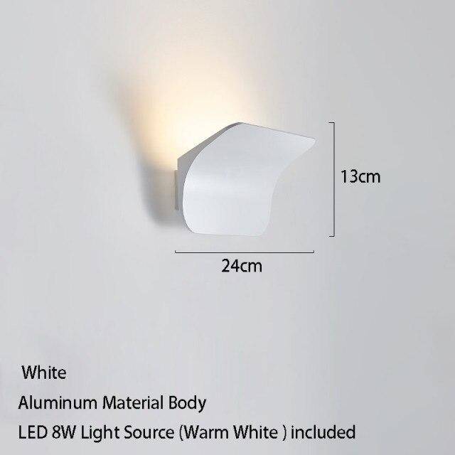 Applique murale design à LED en métal style arrondi Sconce