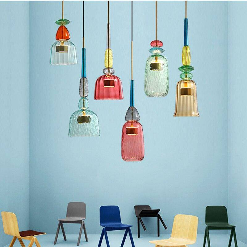 pendant light Illumy colored glass LED design