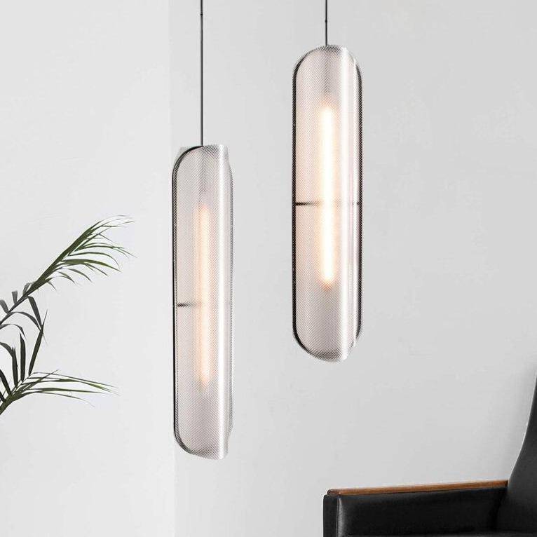 Lámpara de suspensión design Vidrio LED con formas redondeadas en estilo retro
