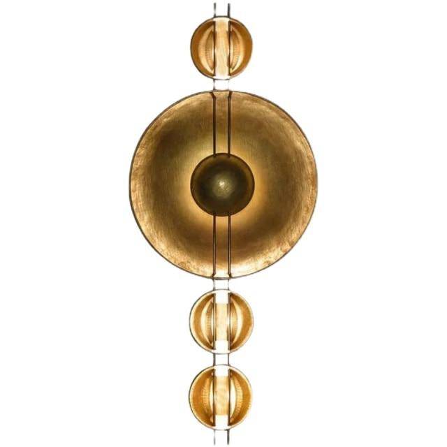 wall lamp LED design wall lamp with multiple gold metal discs Luxury