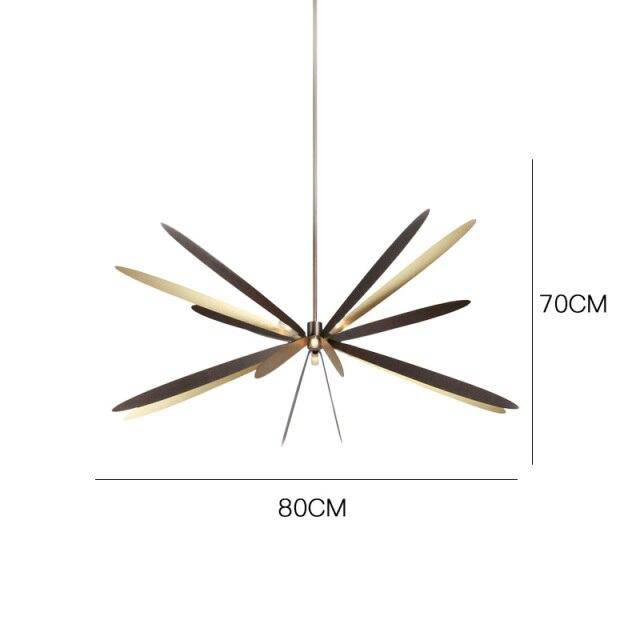pendant light LED design with multiple metal branches Luxury
