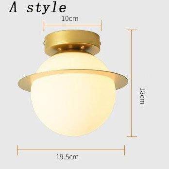 Modern LED ceiling light with lampshade in Creative glass