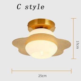 Modern LED ceiling light with lampshade in Creative glass