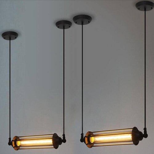 Suspension industrielle LED en métal style Edison