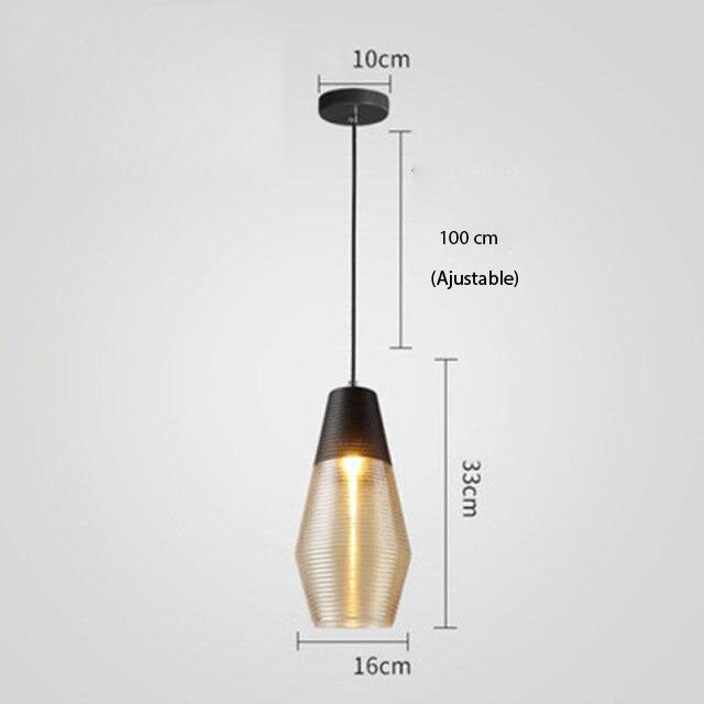 Suspension à LED moderne en verre Dolce