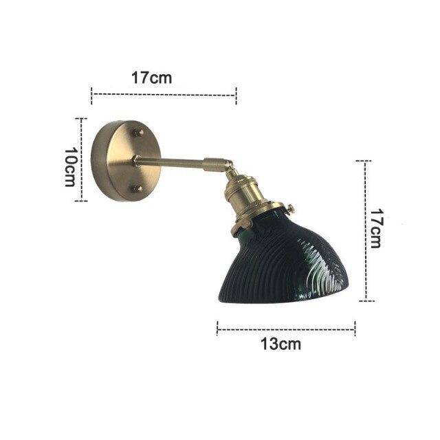 wall lamp Retro LED wall light with lampshade green Dena