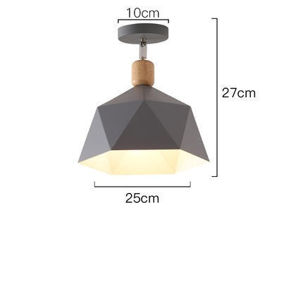 Modern LED ceiling light with lampshade in metal Garino