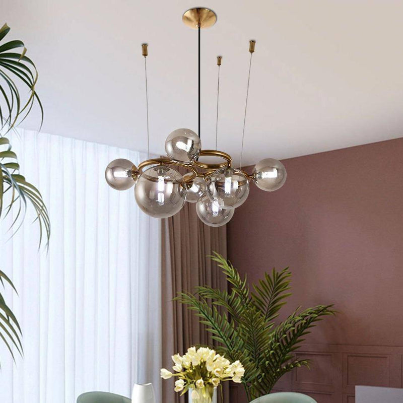 LED design chandelier with several glass balls Dining Hang