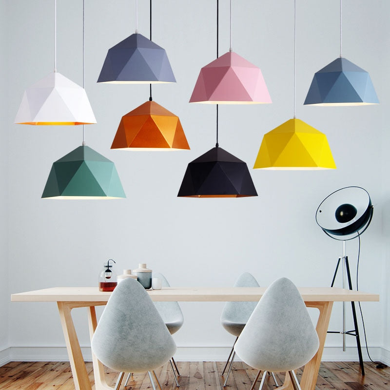 pendant light geometric polygonal design in Diamond color