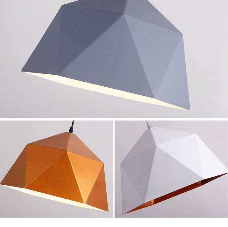 pendant light geometric polygonal design in Diamond color