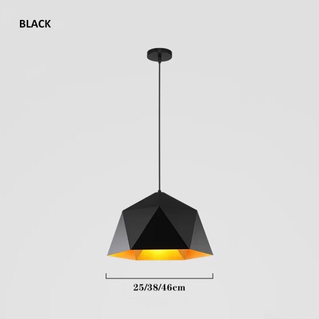 pendant light geometric polygonal design in Diamond color