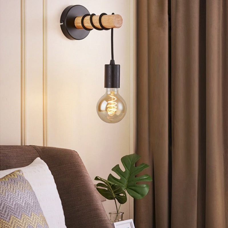 wall lamp modern wired wooden wall Deliah