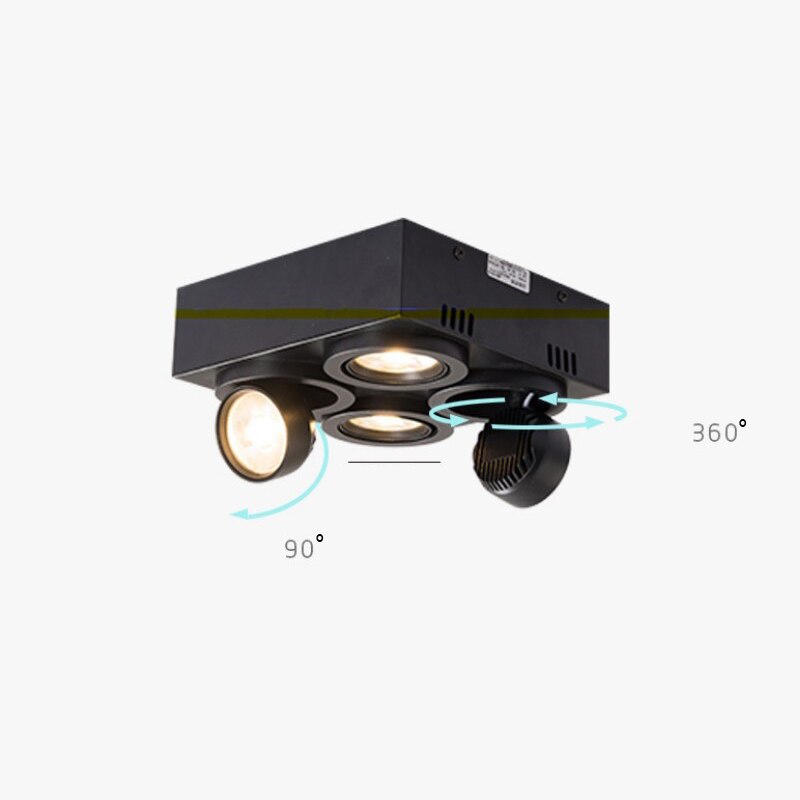 Plafonnier moderne LED amovible et réglable Montaine
