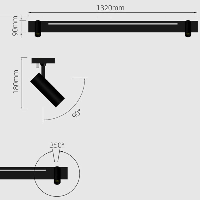 Design LED ceiling lamp with two spots Dulce