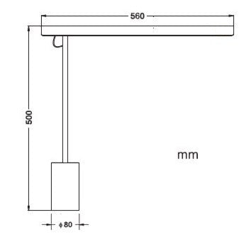 Luxury Lionna rectangular LED desk lamp