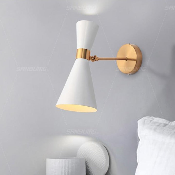 wall lamp Designer gold LED wall light with lampshade Creative triangular