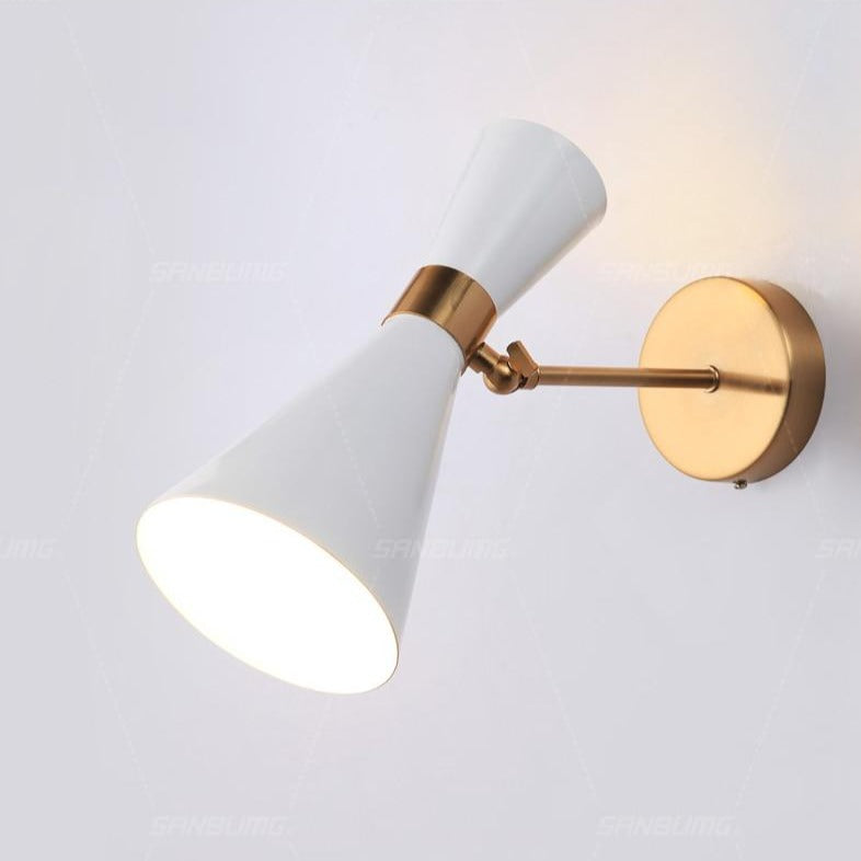 wall lamp Designer gold LED wall light with lampshade Creative triangular