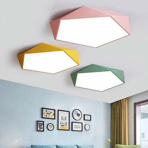 Ceiling Design LED Color geometric