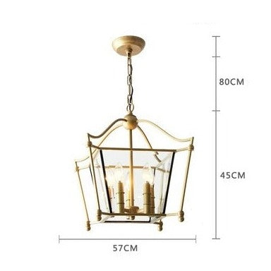 pendant light vintage Alsatian square-shaped Tyna