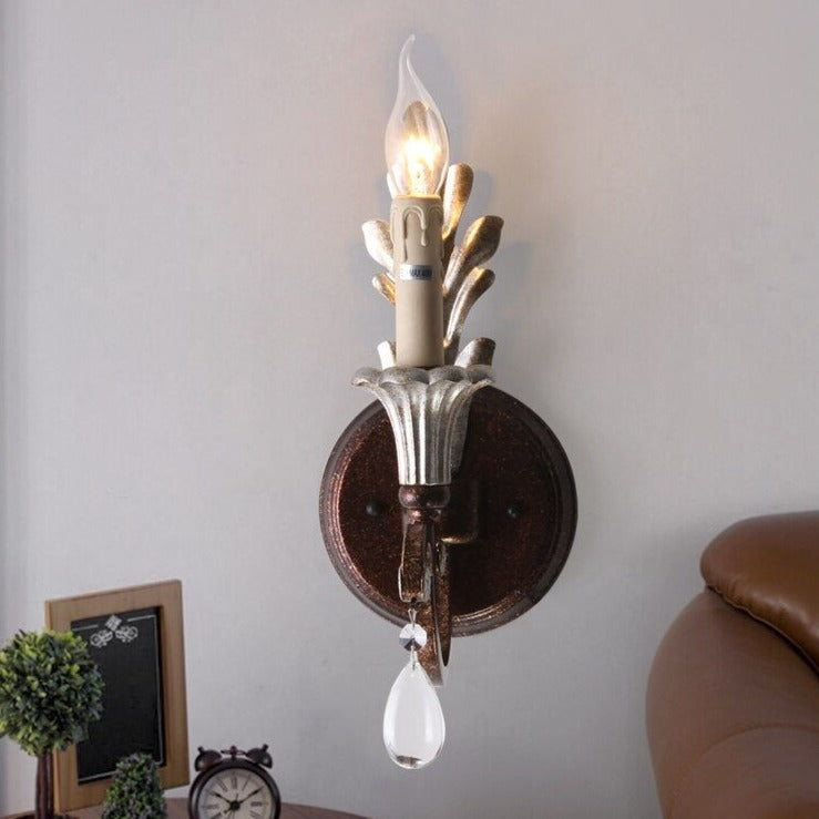 Applique murale vintage en forme de bougie Antesse