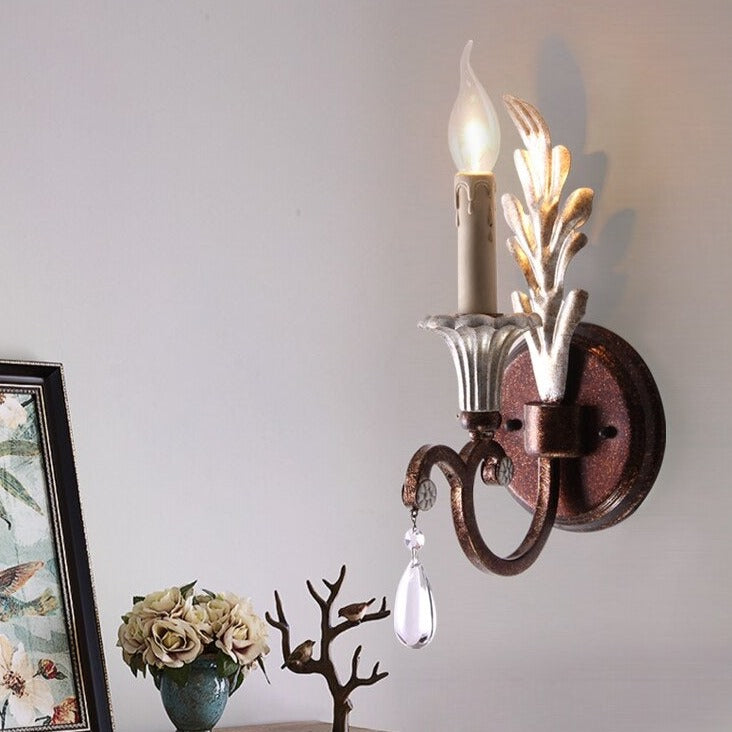 Applique murale vintage en forme de bougie Antesse