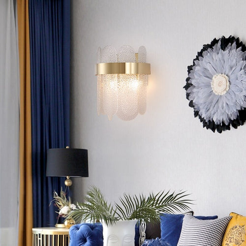 Lámpara de pared moderna con lamas de cristal Ciara