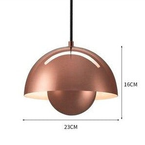 pendant light modern with colored half-circle lampshade Maryana