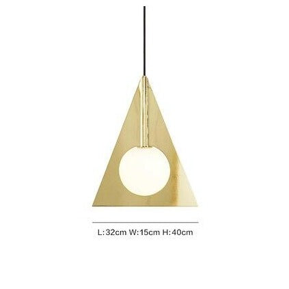 pendant light modern geometric luxury in gold metal Ariana