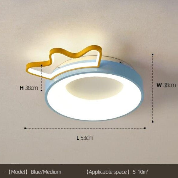 Children's LED ceiling light in the shape of a coloured crown Principesa