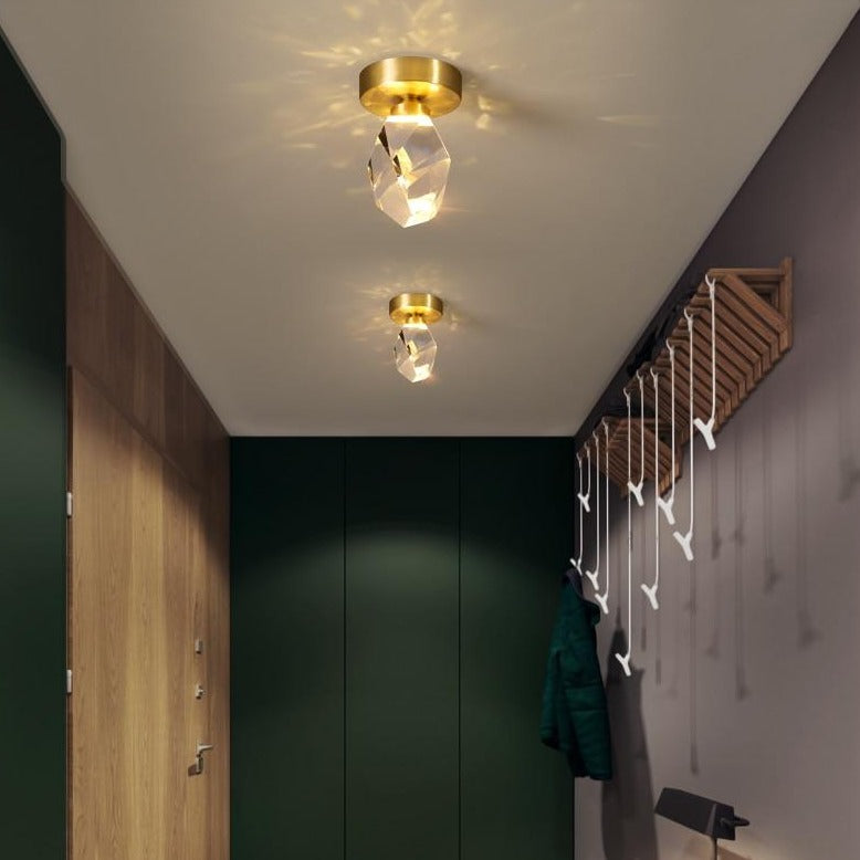 Plafonnier moderne LED en forme de pierre précieuse Ayola