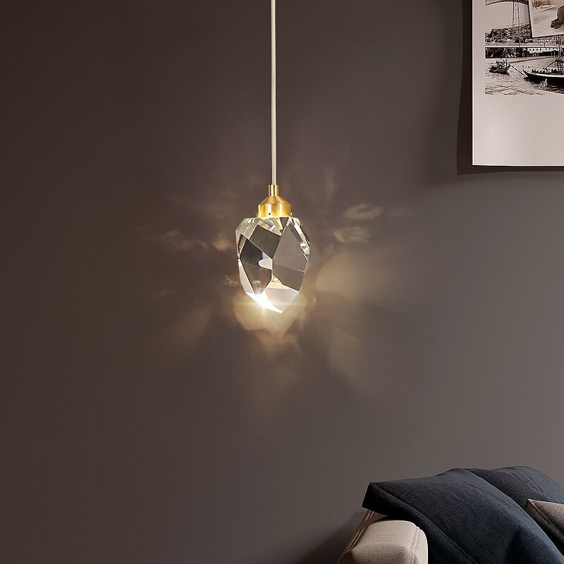 Lámpara de suspensión simple y moderno LED de cristal Tyana