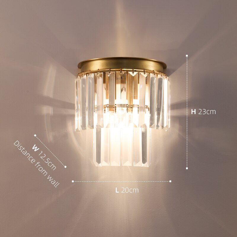 Aplique de cristal LED moderno Kleon