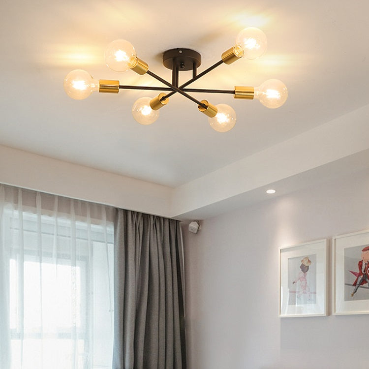 LED ceiling lamp with 6 interlocking metal lamps Eugie