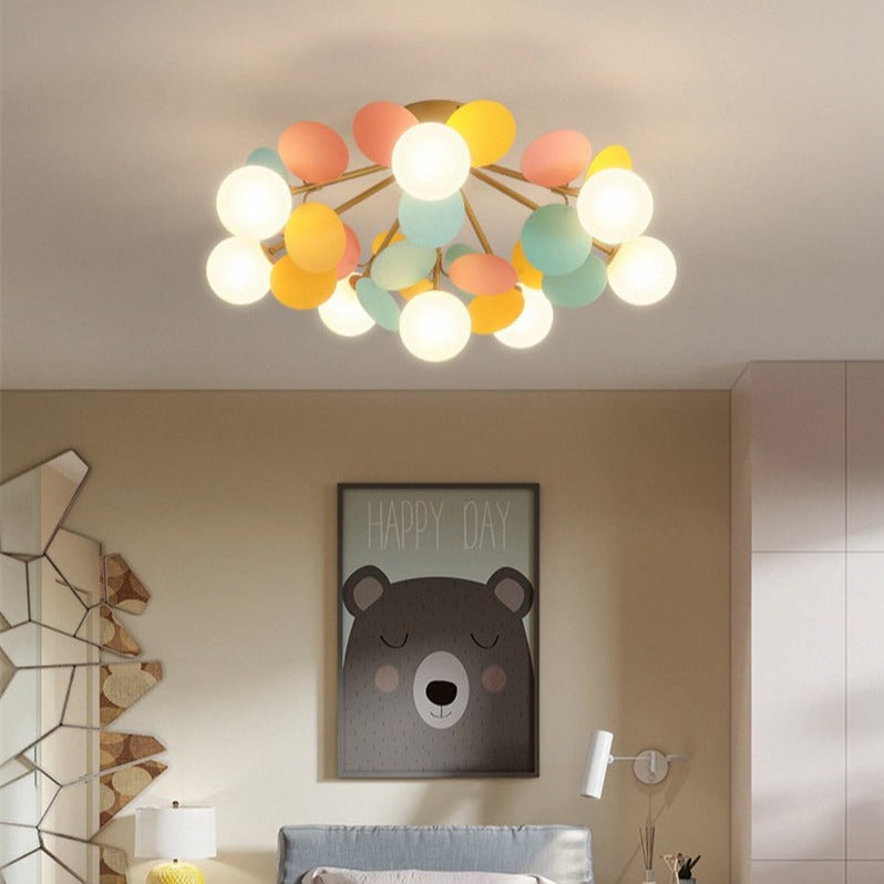 Modern coloured LED ceiling lamp for children's room Estel