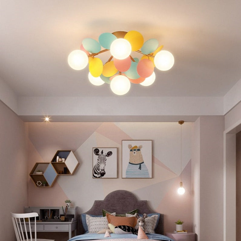 Plafonnier moderne LED coloré pour chambre d'enfant Estel