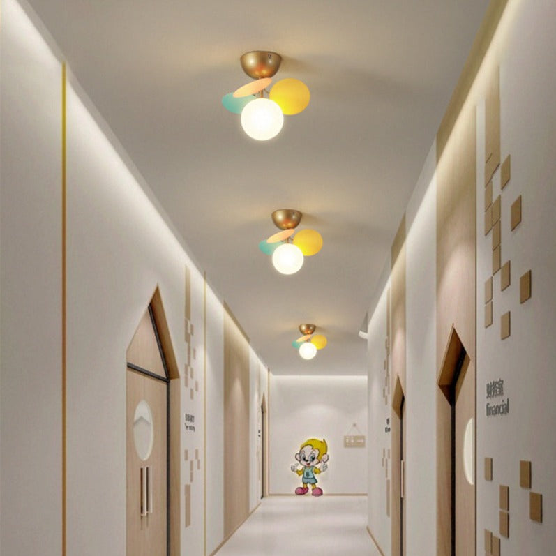 Plafonnier moderne LED coloré pour chambre d'enfant Estel
