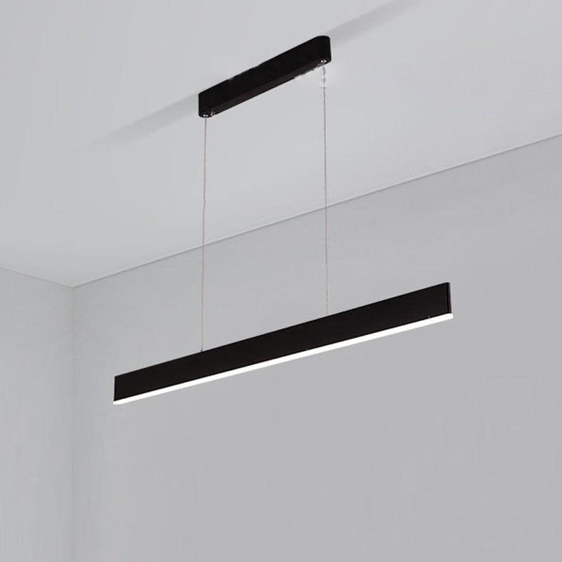 Lustre design LED barre très fine rectangulaire suspendue