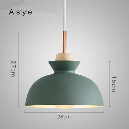 pendant light colored metal of various shapes Nordic