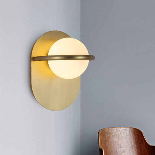 Lámpara de pared design LED en metal dorado Loopi
