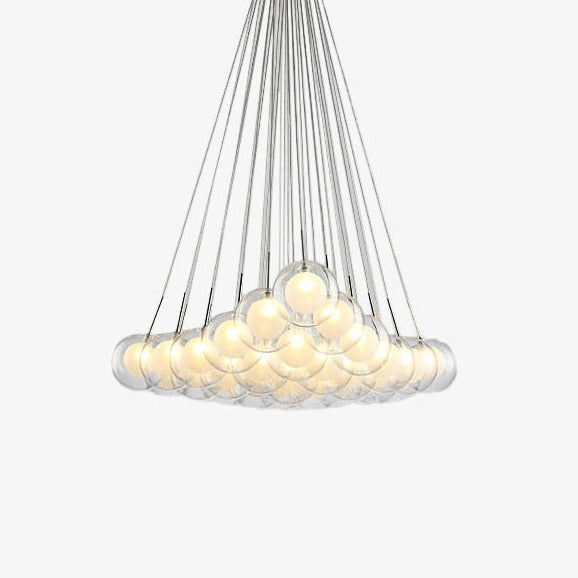 Modern LED chandelier with several hanging bubbles Berenice