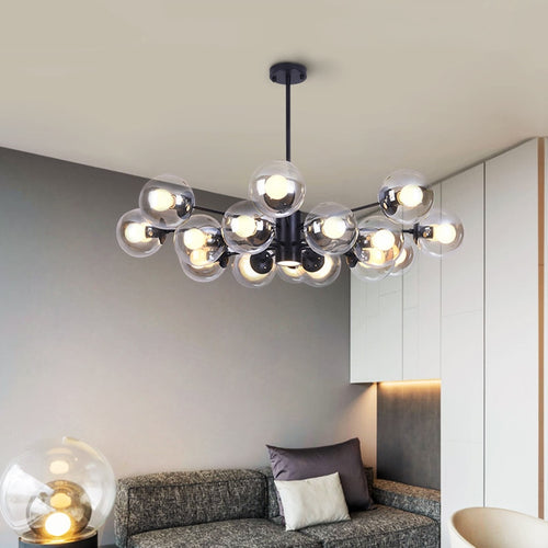 Chandelier with arms and glass balls Modern